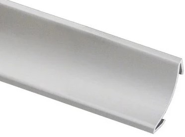 Алюминиевая накладка на 120 плинтус алюм.сер.мат. 18*18*0,8м   600мм