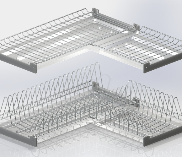 Посудосушитель Евро Угловой 600мм, нерж.