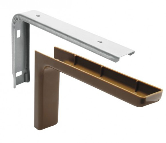 Полкодержатель декоративный 24см WB-WS-24-30 (коричневый)   2 шт.