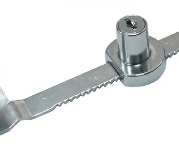 Замок реечный L=120мм для раздвиж. стекл. дверей хр.полир. Z518CP.3/120