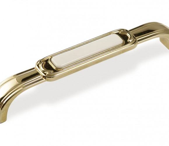 Ручка - скоба FS 139 128 Иммерсионное золото/белый (20шт)