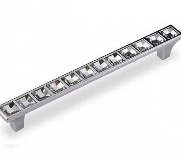 Ручка - скоба FS 159 128 Хром матовый/кристаллы (50 шт)