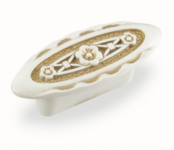 Ручка - модель FM 086032 Золото прованс/жемчужно-белый матовый