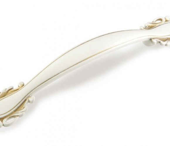 Ручка - скоба FS 141 096 золото прованс/1013 жемчужно-белый матовый (ТЗ)