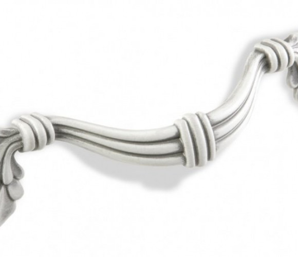 Ручка - скоба FS 180 096 серебро прованс/9003 белый матовый (ТЗ)