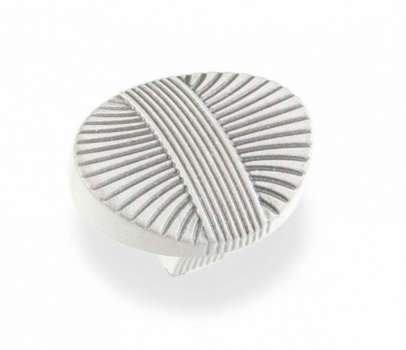 Ручка - грибок FB 023 000 Серебро прованс/9003 белый матовый (ТЗ)