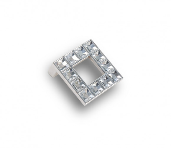 Ручка-кнопка с кристаллами, хром CRL17, KERRON