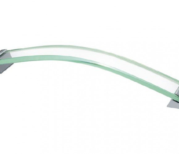 Ручка стеклянная прозрачная ROSES UZ-R256PR, хром   ******