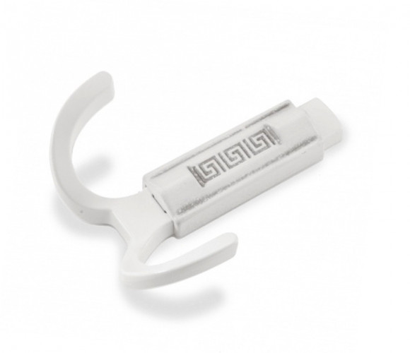 Крючок FK 011 010 Серебро прованс/9003 белый матовый