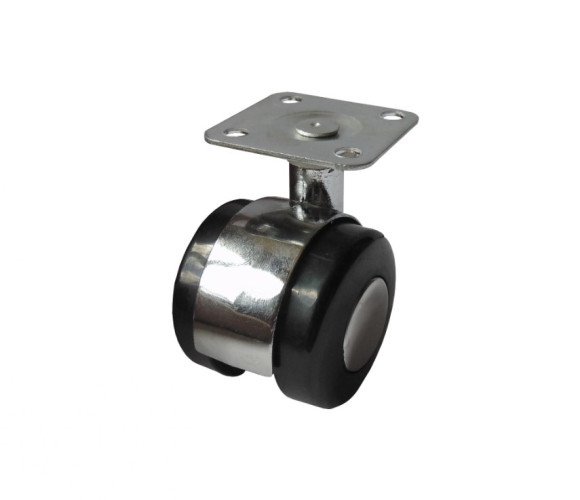 Опора колесная D40 усиленная  хром  TZP-40