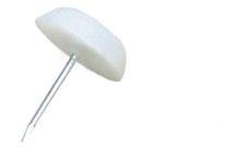 Подпятник с гвоздем белый     H008 D14