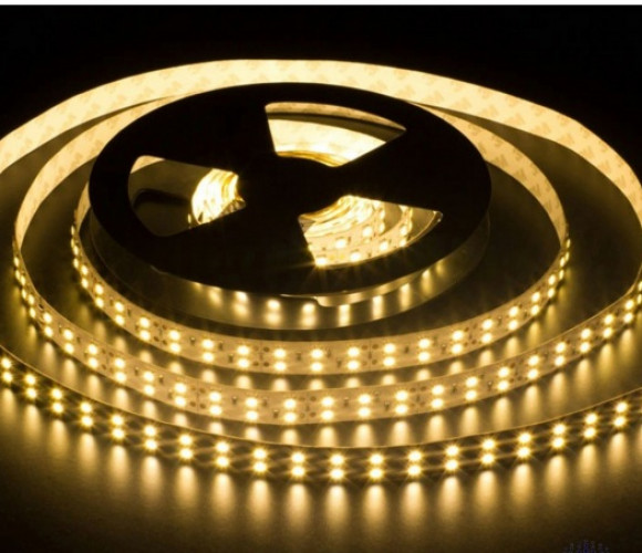 Лента светодиодная 120 диодов/м.п. 5050 тепл.белый,24V,28.8W водонепр.(в тубе) IP44 LR10-WW-WP120