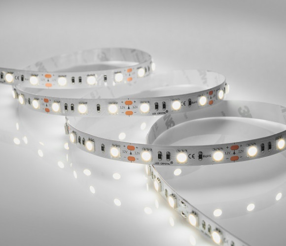 Лента светодиодная 60 диодов/м.п. 5050 теп.белый,12V,14.4W откр. IP20 LR4-WW60