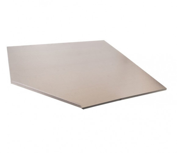 Поддон алюм. для кух. базы под раковину угол 45 гр., кор.900*900мм.,  FA90/45