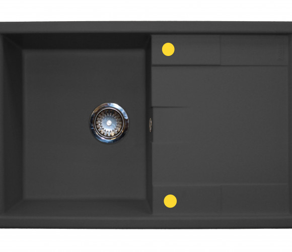 Мойка ТЕХНО-780 Черная    780*500*180мм   GRANIT