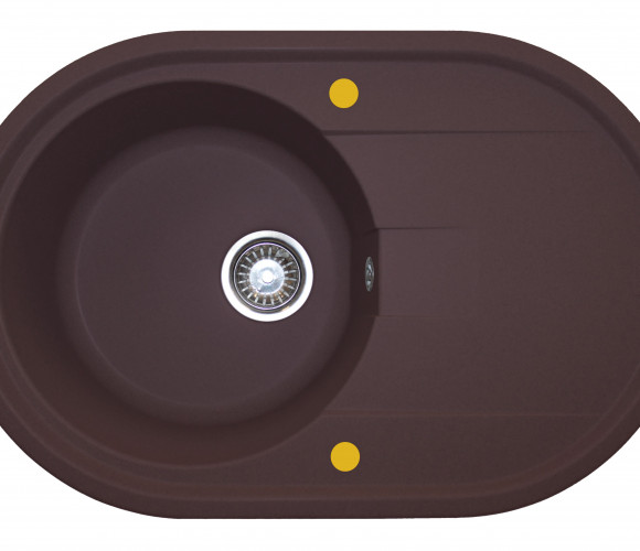 Мойка ОВАЛ Шоколад  765*495*200мм   GRANIT