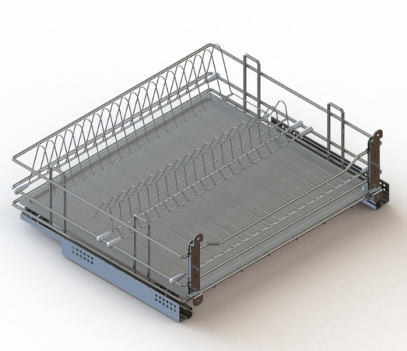 Cargo 800мм Посудосушитель выкатной Квадро, хром