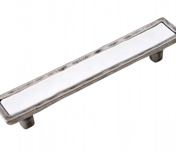 RS123BAZ.4/96/W Черненый старинный цинк/Белый Ручка TOTEM