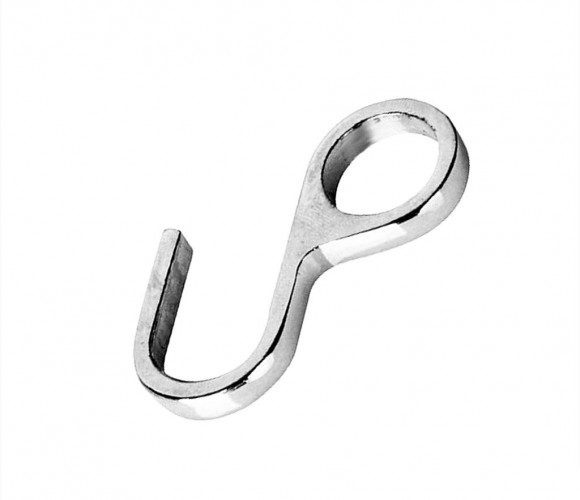 Крючок закрытый для рейлинга d16, хром   S-004.CR