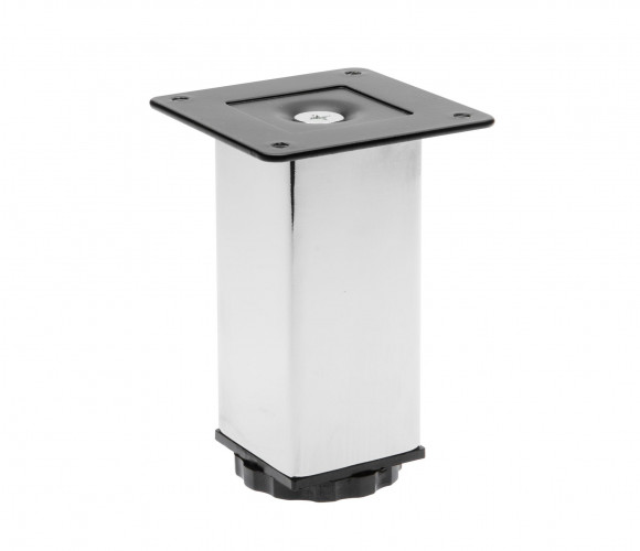 Ножка квадратная 40х40, хром, 60мм с регулировкой   NM-SQ40ADJ-060