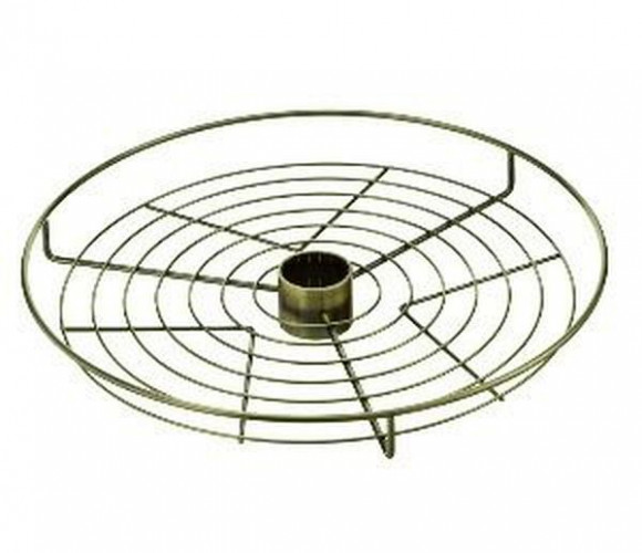 Полка центральная D450мм Стеклянная ЛАТУНЬ (треб.2кольца)  STS450 ОТ