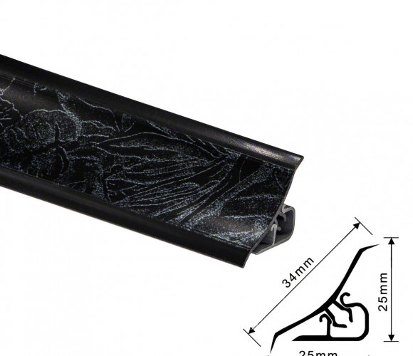 Thermoplast 120 - Плинтус - 2            Серебрянный лес 18*18*3000 (MRK 120-1372)