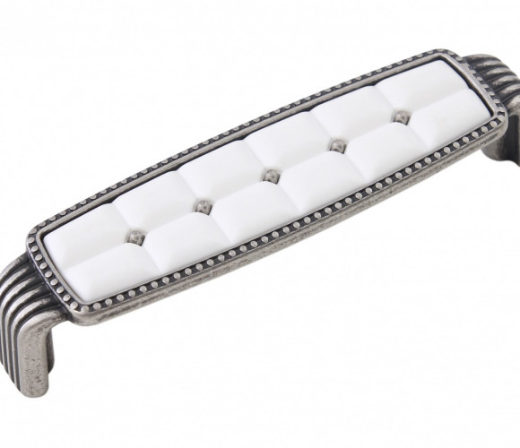 RS122BAZ.4/96/W Черненый старинный цинк/Белый Ручка BELLE