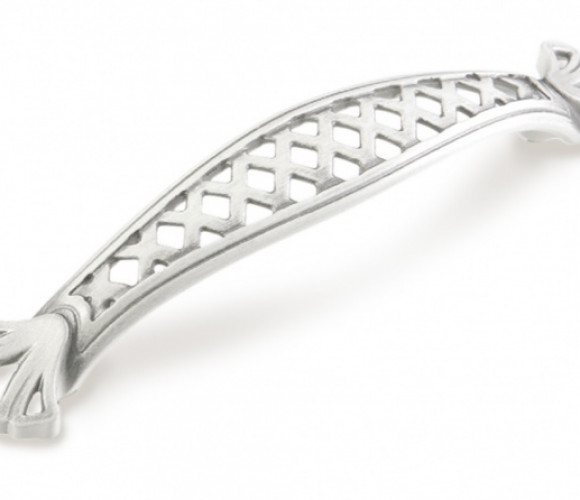 Ручка - скоба FS 144 096 серебро прованс/9003 белый матовый (ТЗ) (50 шт.)