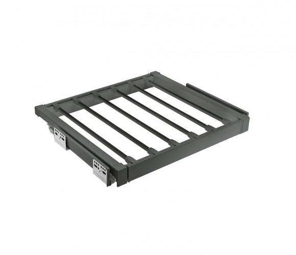 Вешалка для брюк с доводчиком, полного выдв., графит   WG-WSPOD60-60