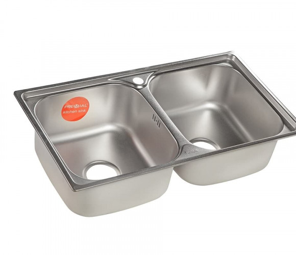 Мойка двухчашевая Premial PL 7542 E, 750*420*180/0,8мм   МАТОВАЯ