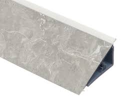 REHAU Перфетто-лайн - Плинтус №074     Мрамор Вальмасино св. серый  4200мм.  16112281001