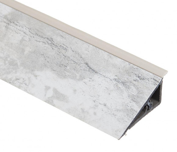 REHAU Перфетто-лайн - Плинтус №092    Чиполлино бело-серый  4200мм.  16089041001