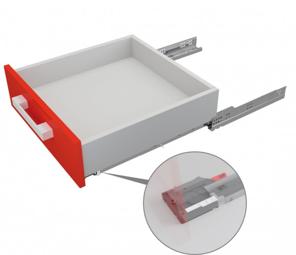 Направляющие скрыт. монт. В-Slide DB8881Zn/550 полного выдв. с доводчиком