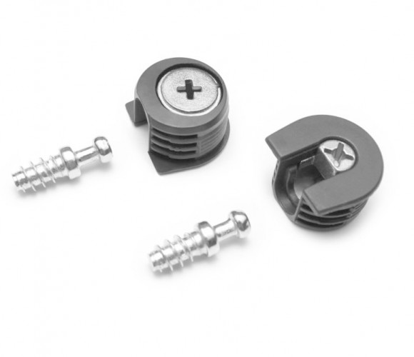 Эксцентриковая стяжка B-FIX 49 + дюбель, Серая ST01/49/3/GR/01   БОЯРД