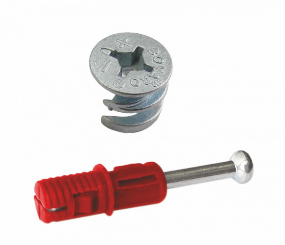 Эксцентриковая стяжка B-FIX 52 + дюбель быстрого монтажа, ST01/52/6/RdZn/01  БОЯРД