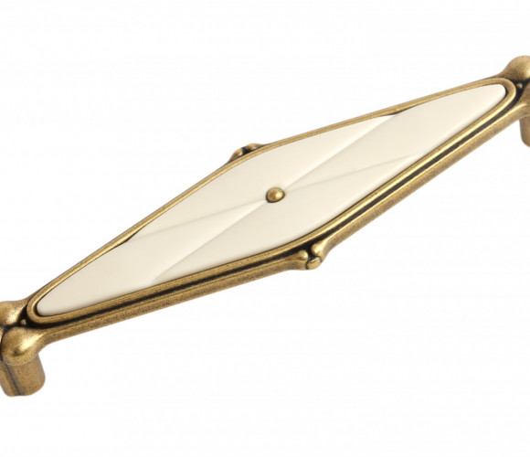 RS118MAB.4/128/Bg Матовая старинная латунь/Бежевый Ручка DIVA