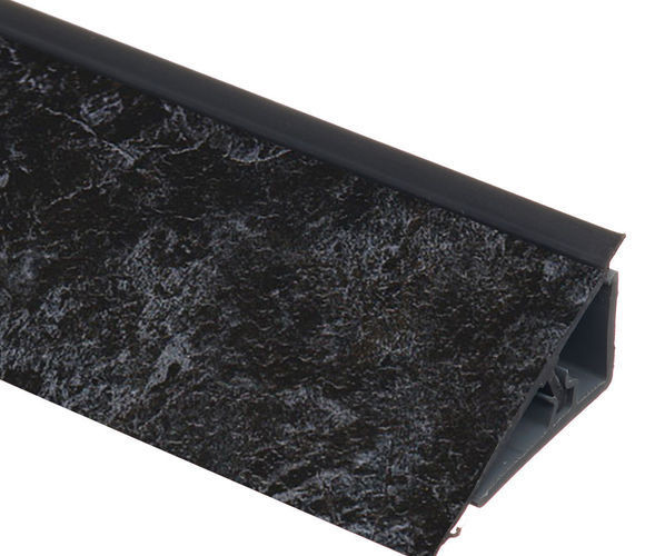 REHAU Перфетто-лайн - Плинтус №202   Черный мрамор  4200мм.  16099891001