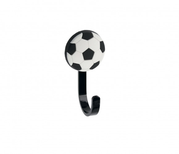 Крючок мебельный мяч, черно-белый WM-BALL-CZ-B