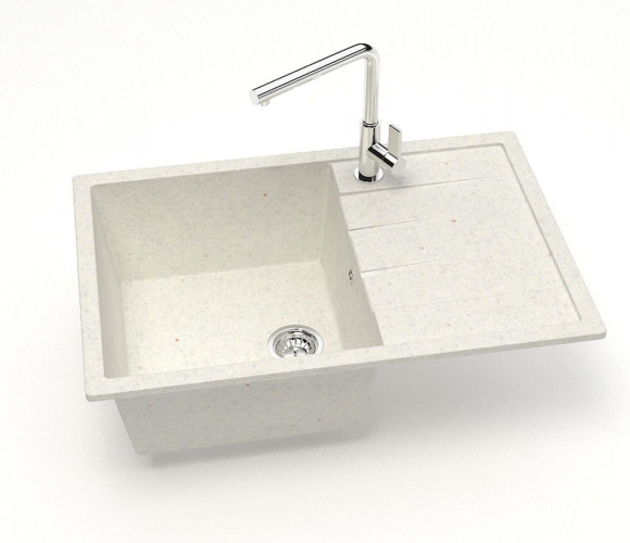 Мойка Модель 161, Прямоугольная 750х505х218мм, Хлопок Q7  Мрамор