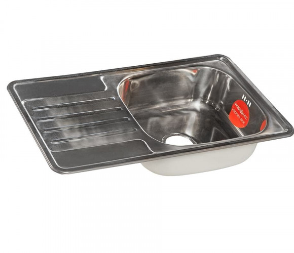 Мойка Premial PL 7642-P, (760x420х180мм, толщ.0,8мм) , Глянец