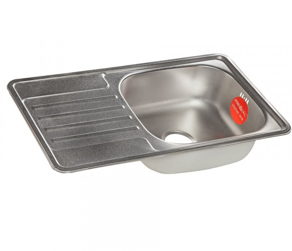 Мойка Premial PL 7642-E, (760x420х180мм, толщ.0,8мм) , Матовая