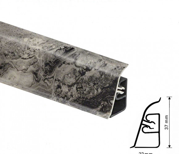 Thermoplast CEZAR BL44 - Плинтус - 093 (4,2)   Чиполлино серый 37*24*4200 (BL44-134)