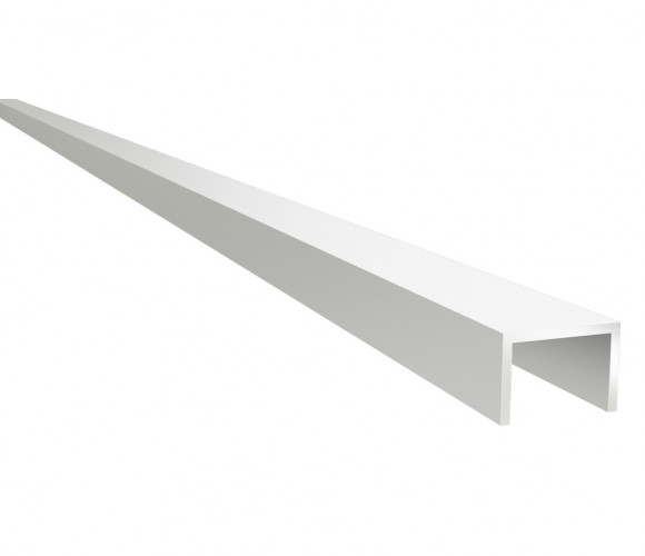 Планка торцевая 10 мм, L=3м (Для мебельного щита) Серебро Крокос