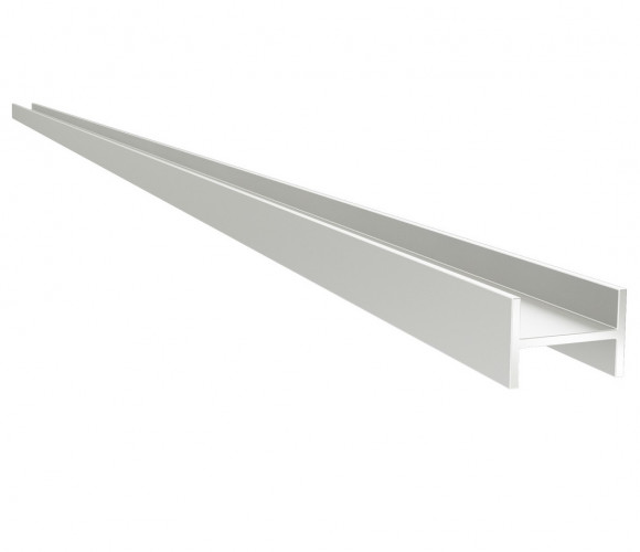 Планка щелевая 10 мм, L=3м (Для мебельного щита) Серебро Крокос