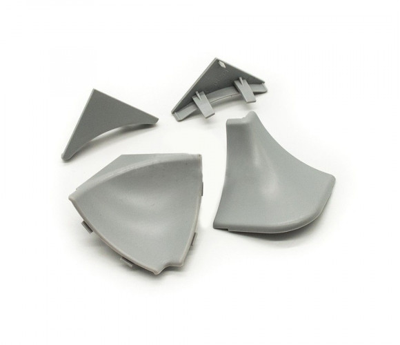 Аксессуары для вогнут. плинтуса Элит-2, Плато-2, Серый