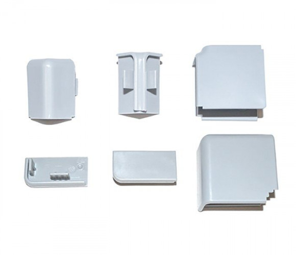 Аксессуары для плинтуса КВАДРО, Серебро