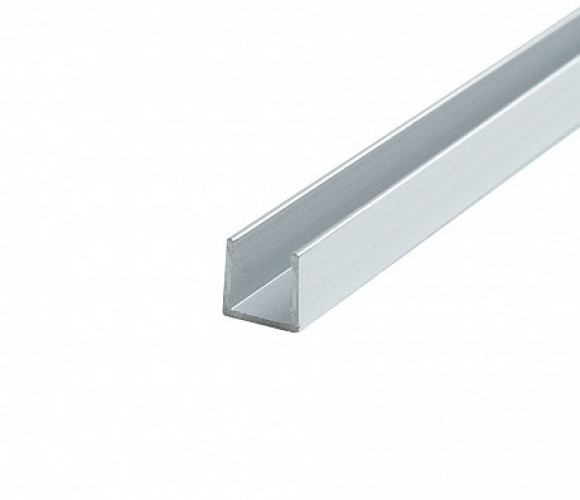 Планка торцевая 4 мм, L=0,6м  (Для мебельного щита)  Серебро