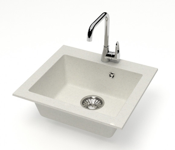 Мойка Модель 35,  480х440х160мм, Хлопок Q7  Мрамор