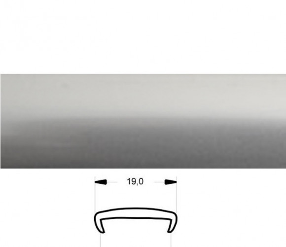 Профиль накладной С16мм L2,8м жесткий Титан