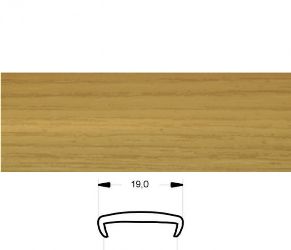 Профиль накладной С16мм L2,8м жесткий Дуб Вотан